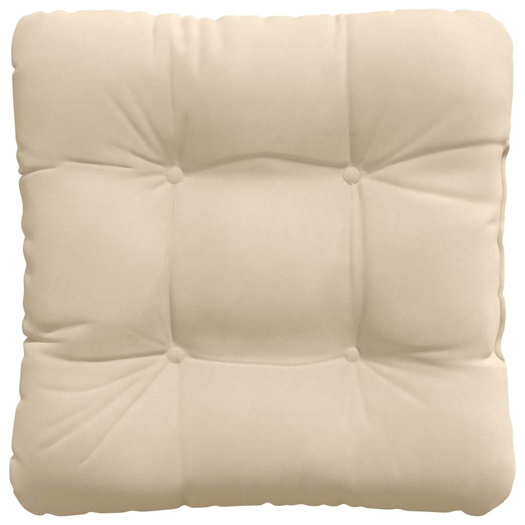 Cuscini per Seduta 4 pz Tessuto in Microfibra Crema 40 x 40 cm