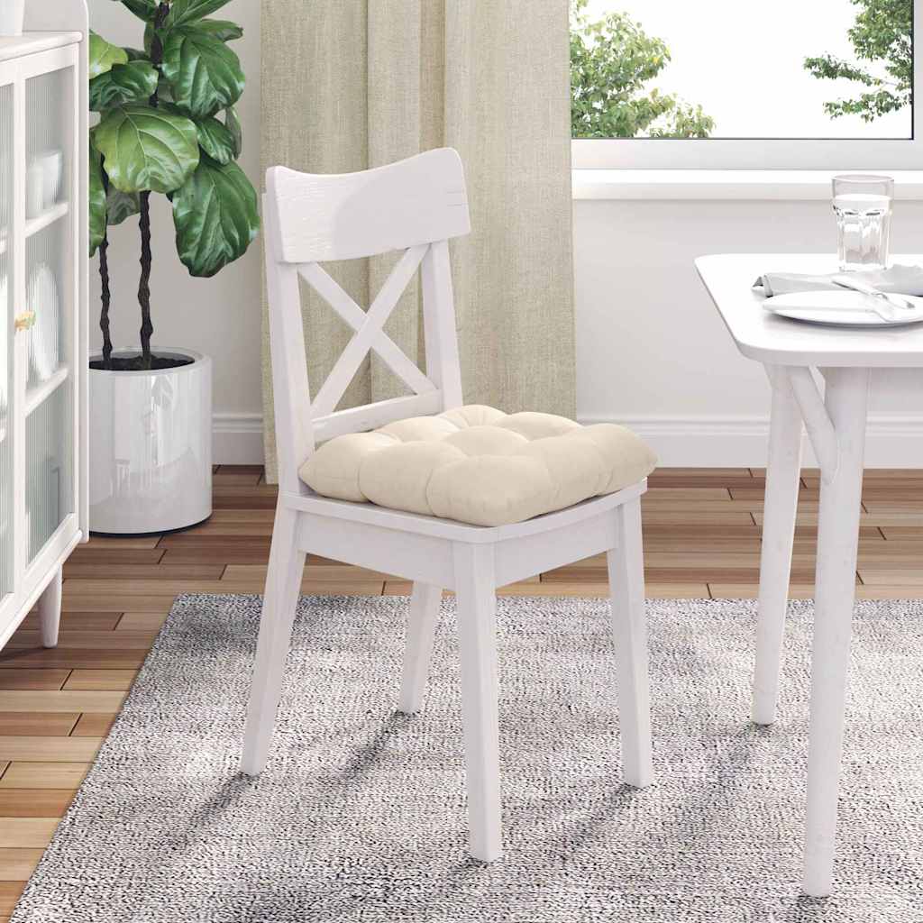 Cuscini per Seduta 4 pz Tessuto in Microfibra Beige 40 x 40 cm