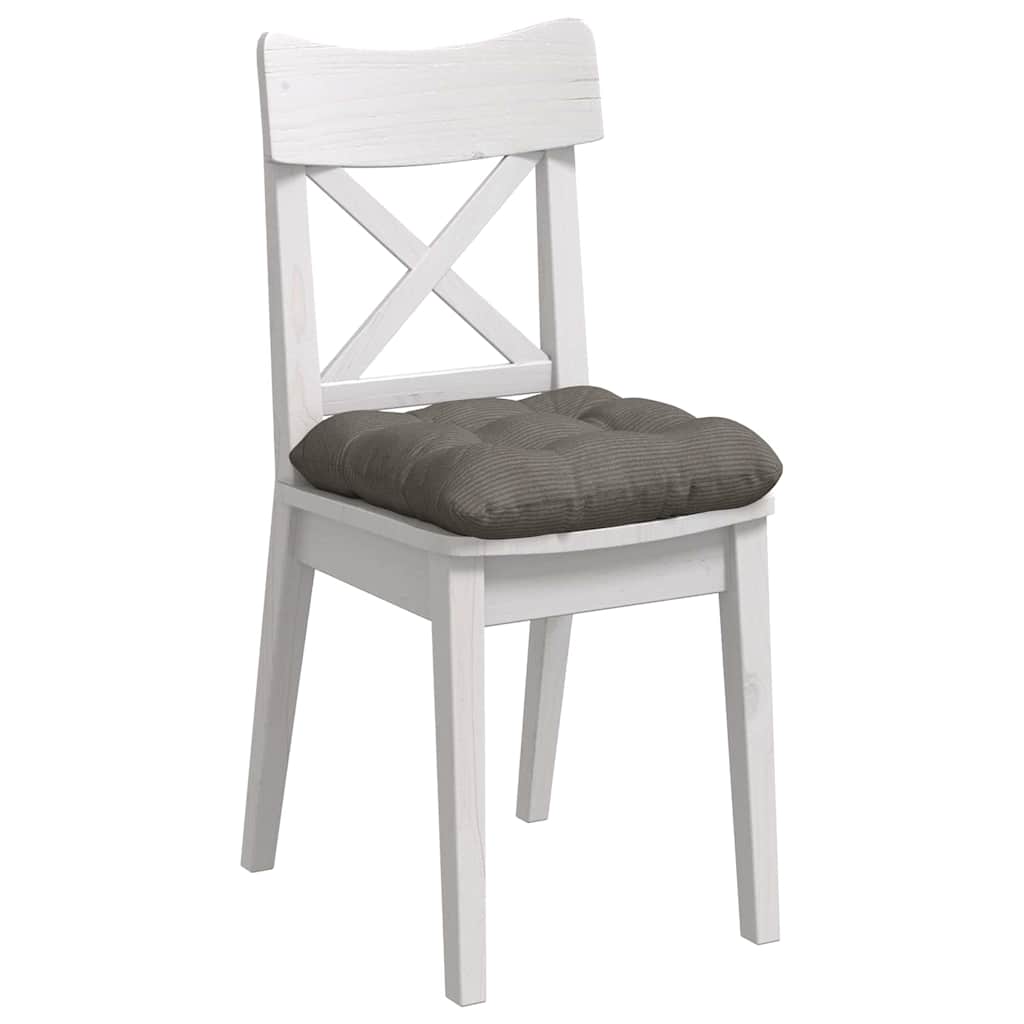 Cuscini per Seduta 4 pz Tessuto in Cords Grigio Chiaro