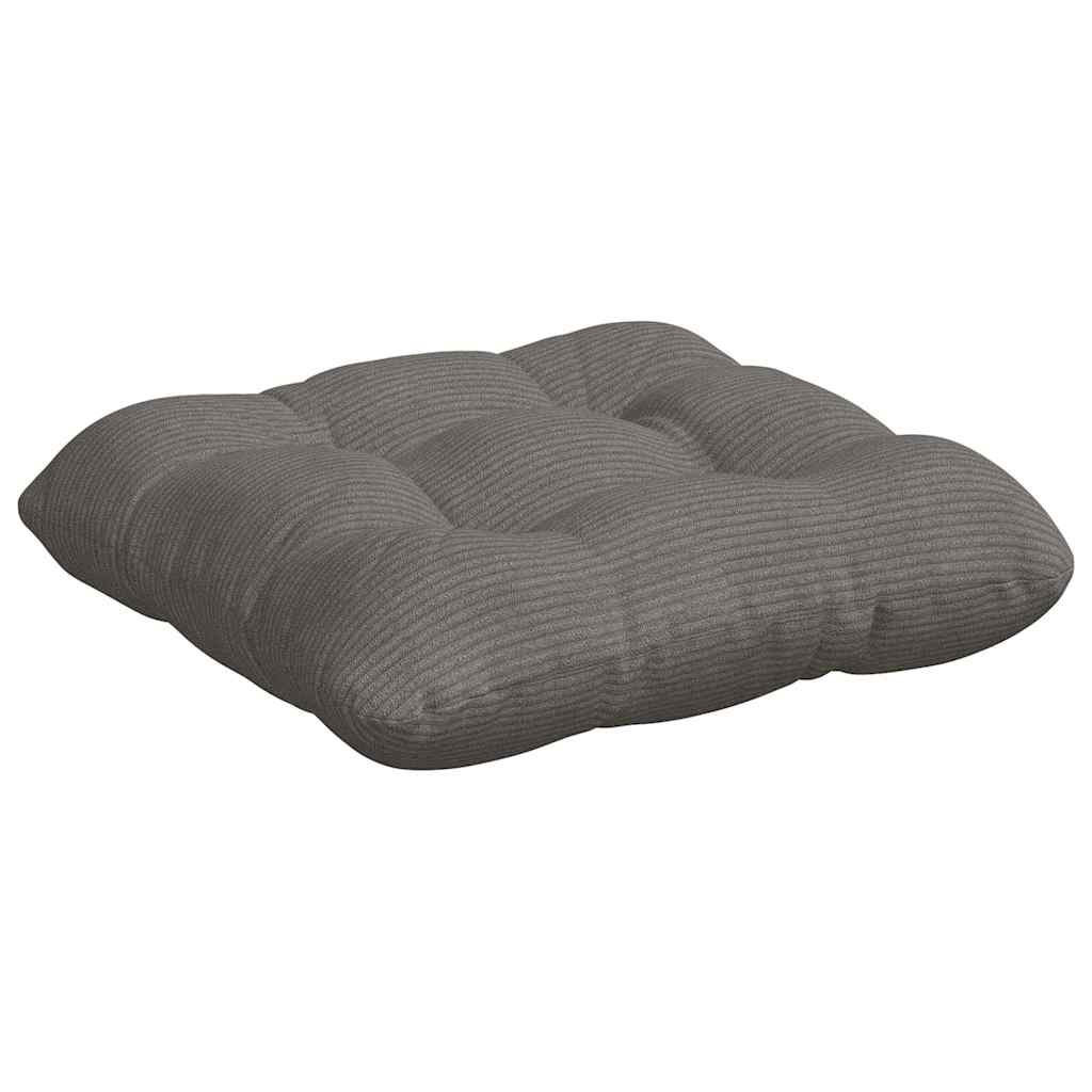 Cuscini per Seduta 4 pz Tessuto in Cords Grigio Chiaro