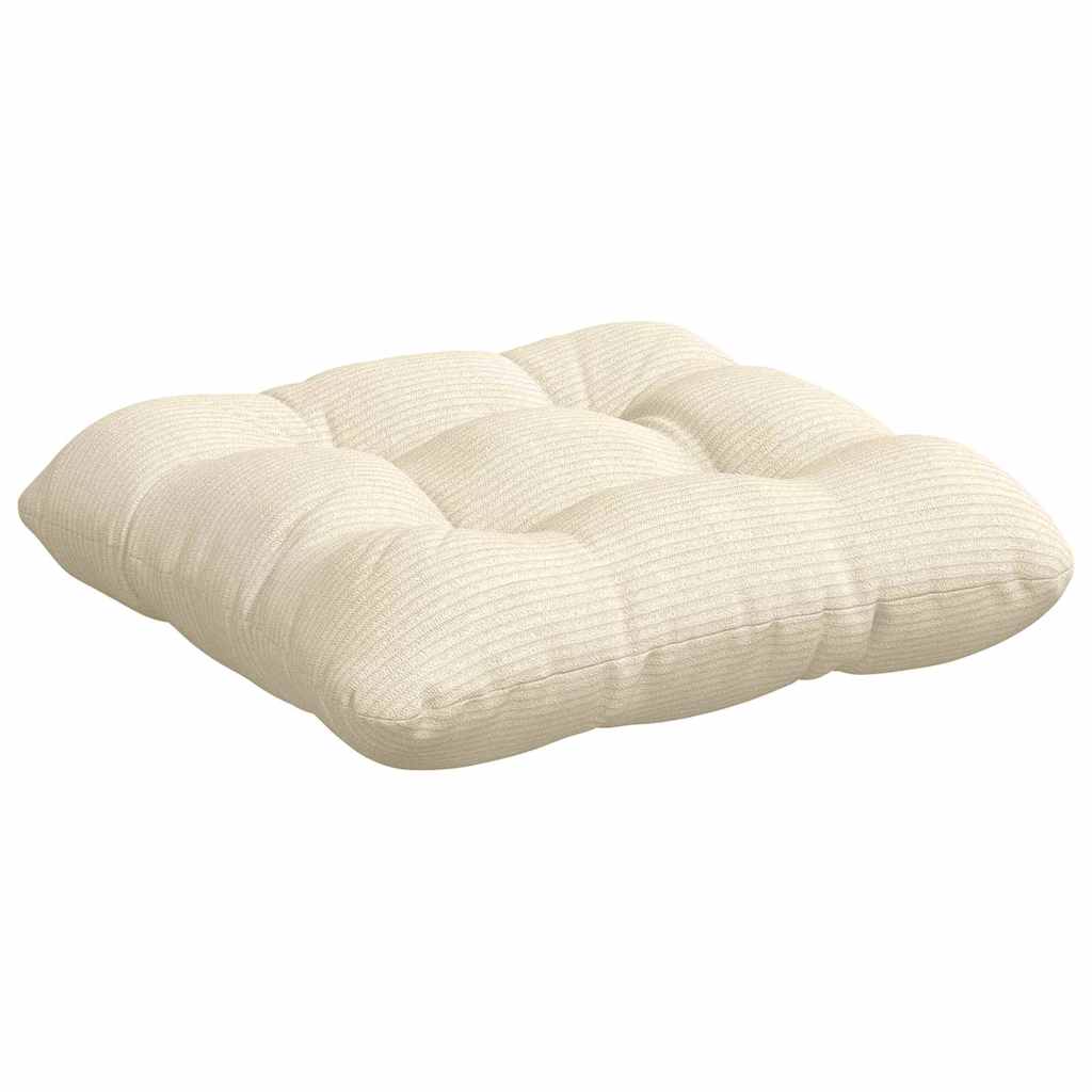 Cuscini per Seduta 4 pz Tessuto in Cords Crema 40 x 40 cm