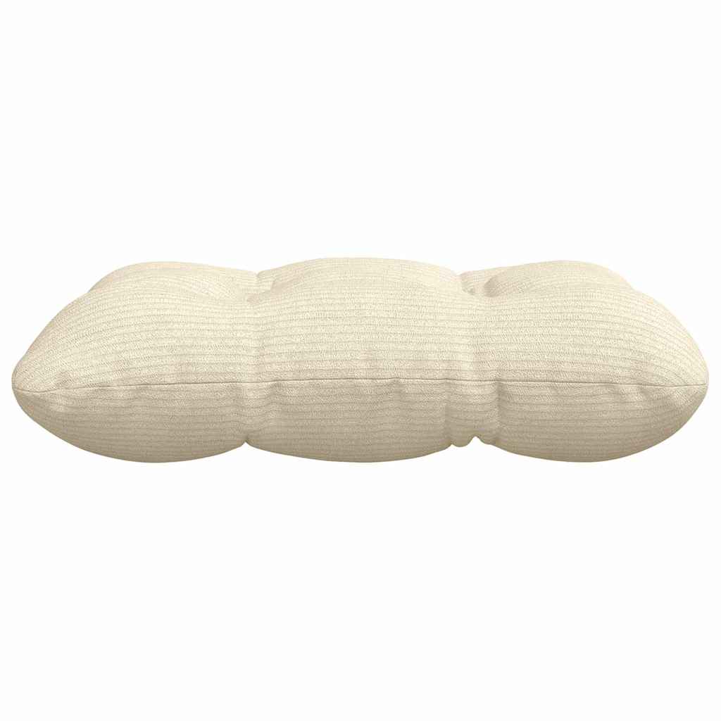 Cuscini per Seduta 4 pz Tessuto in Cords Crema 40 x 40 cm