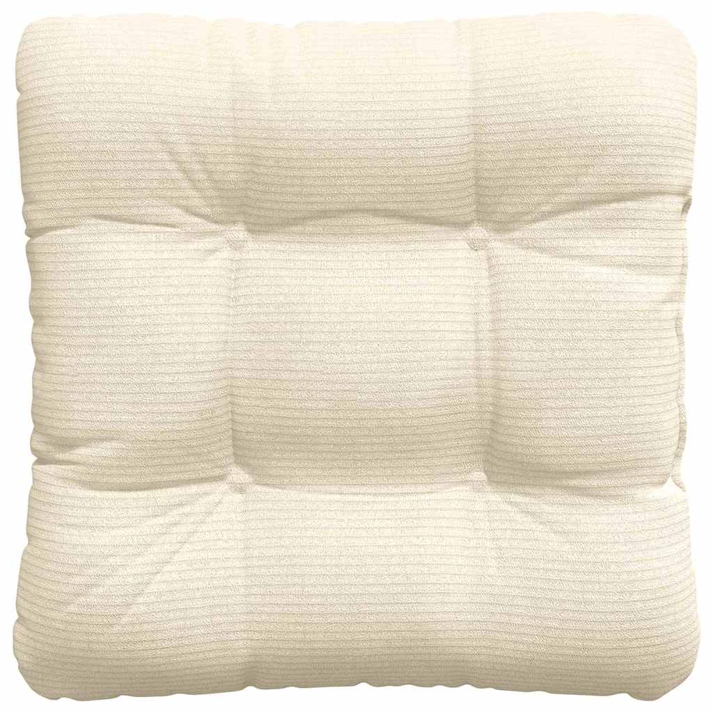 Cuscini per Seduta 4 pz Tessuto in Cords Crema 40 x 40 cm