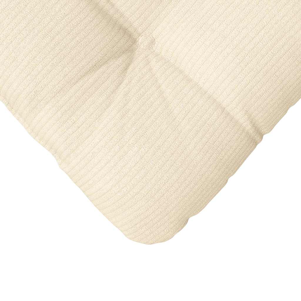 Cuscini per Seduta 4 pz Tessuto in Cords Crema 40 x 40 cm
