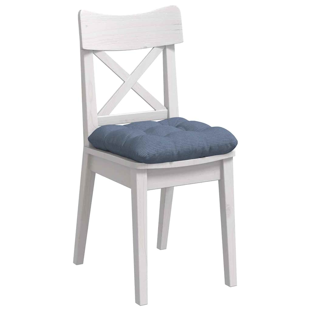 Cuscini per Seduta 4 pz Tessuto in Cords Blu 40 x 40 cm
