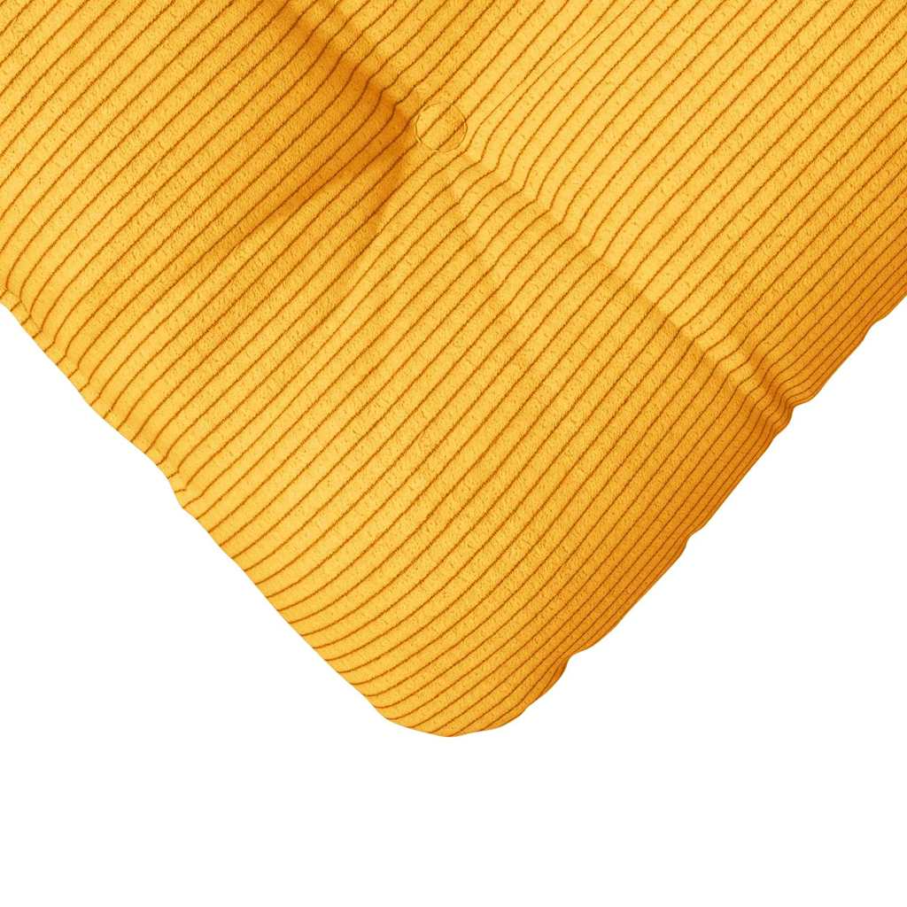 Cuscini per Seduta 4 pz Tessuto in Cords Giallo Chiaro