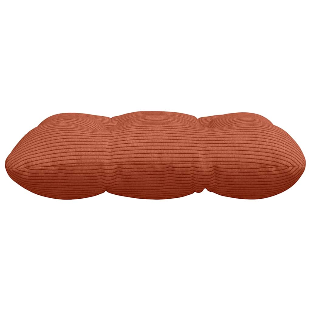 Cuscini per Seduta 4 pz Tessuto in Cords Rosso Arancio