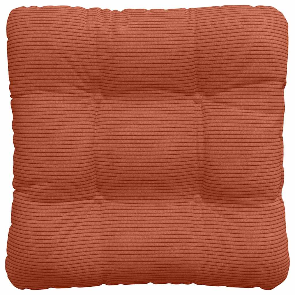 Cuscini per Seduta 4 pz Tessuto in Cords Rosso Arancio