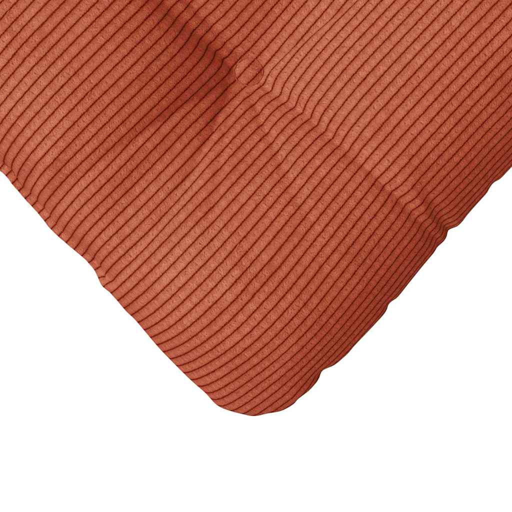 Cuscini per Seduta 4 pz Tessuto in Cords Rosso Arancio