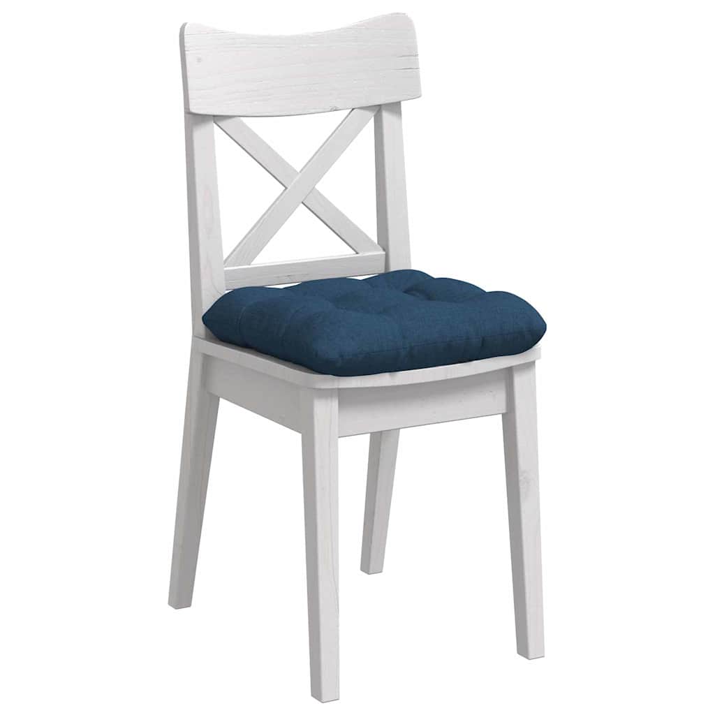 Cuscini per Seduta 4 pz Tessuto Blu 45 x 45 x 12 cm