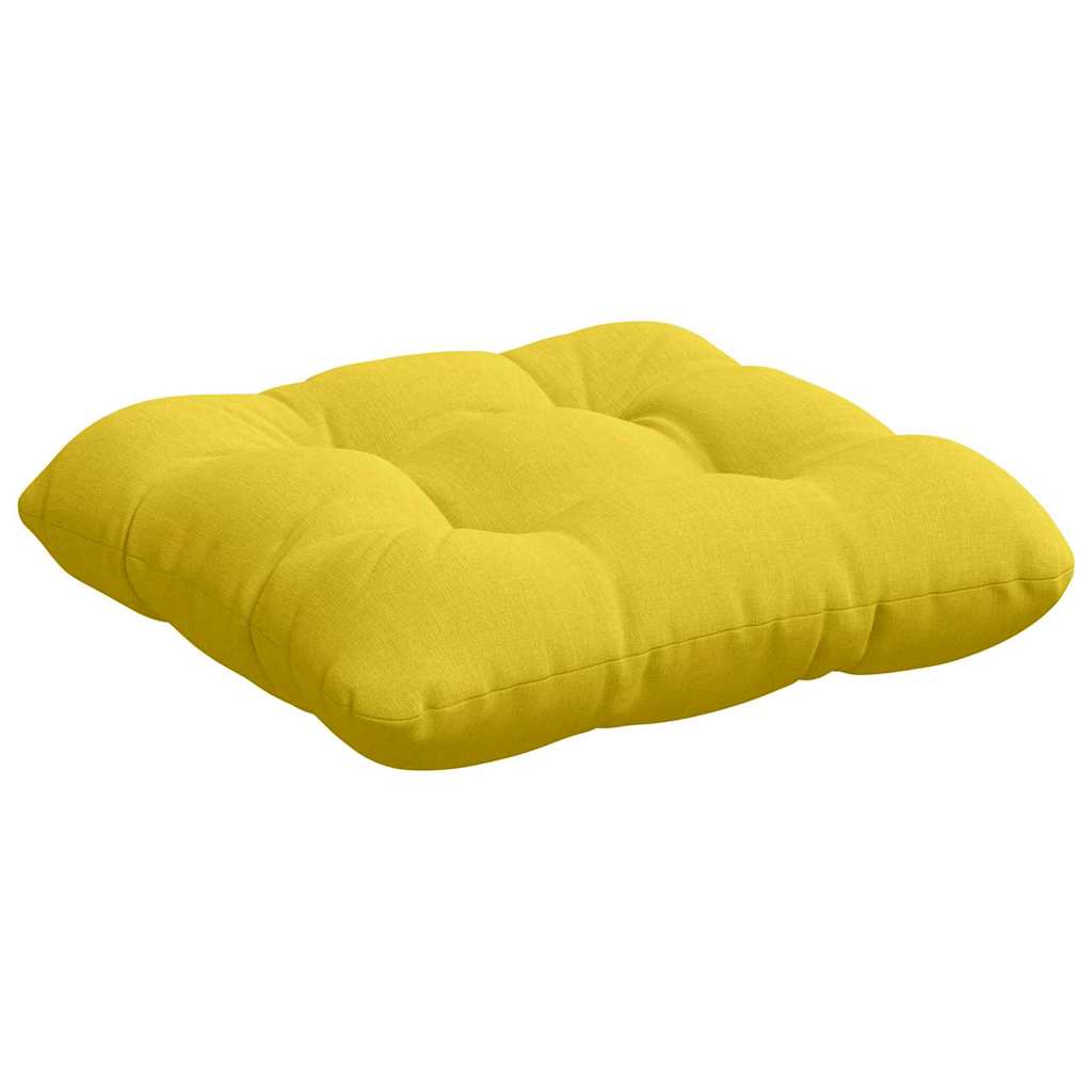 Cuscini per Seduta 4 pz Tessuto Giallo Chiaro 45 x 45 x 12 cm