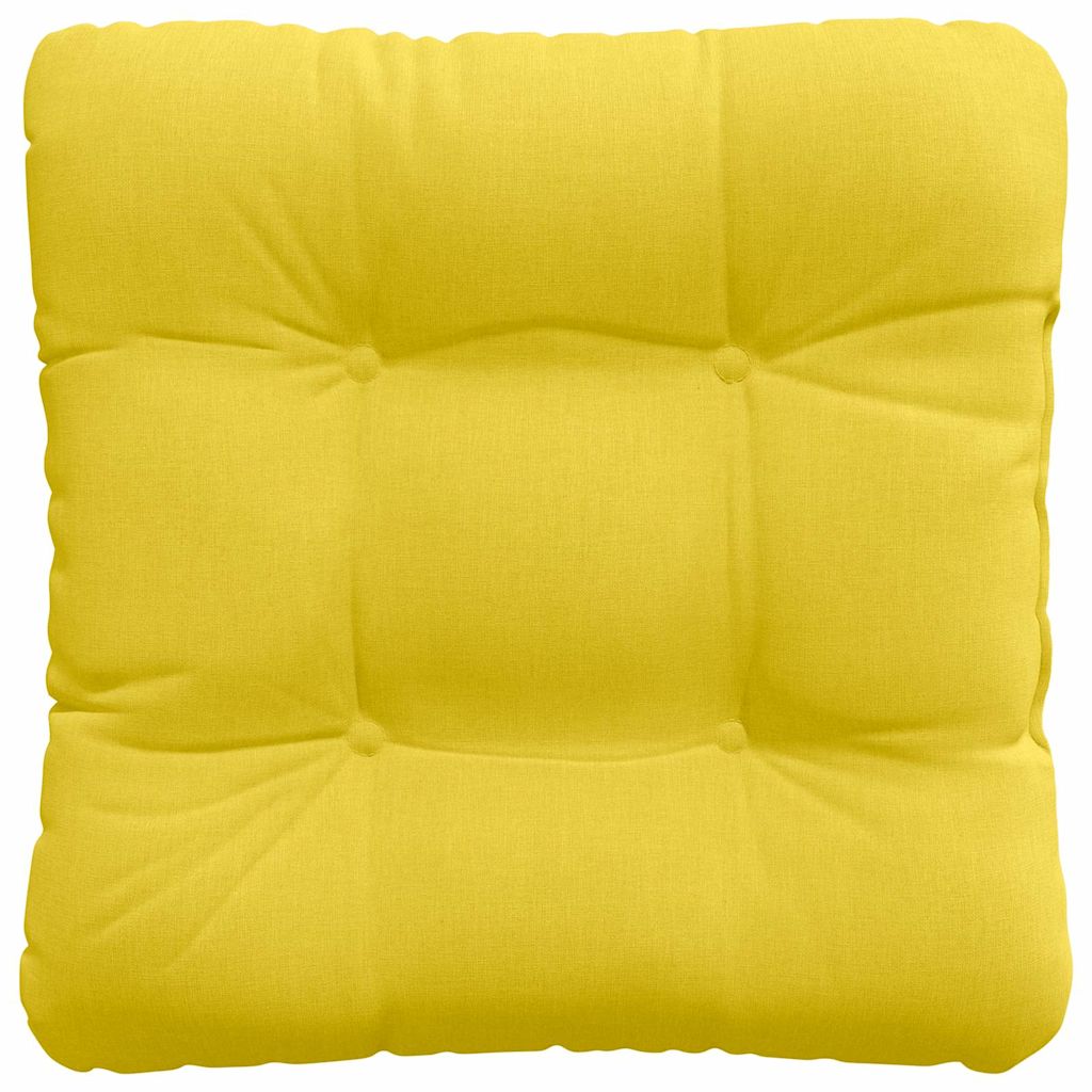 Cuscini per Seduta 4 pz Tessuto Giallo Chiaro 45 x 45 x 12 cm