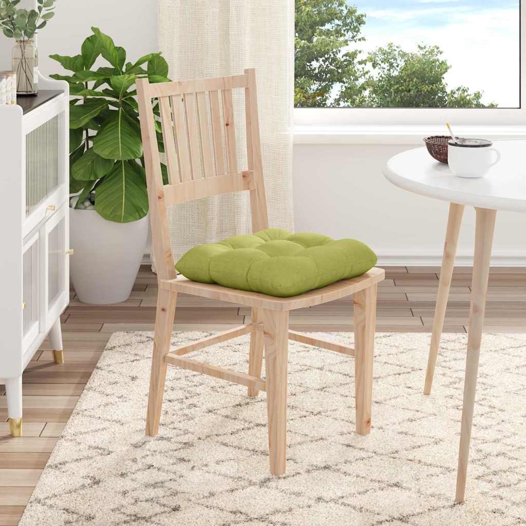 Cuscini per Seduta 4 pz Tessuto Verde chiaro 45 x 45 x 12 cm