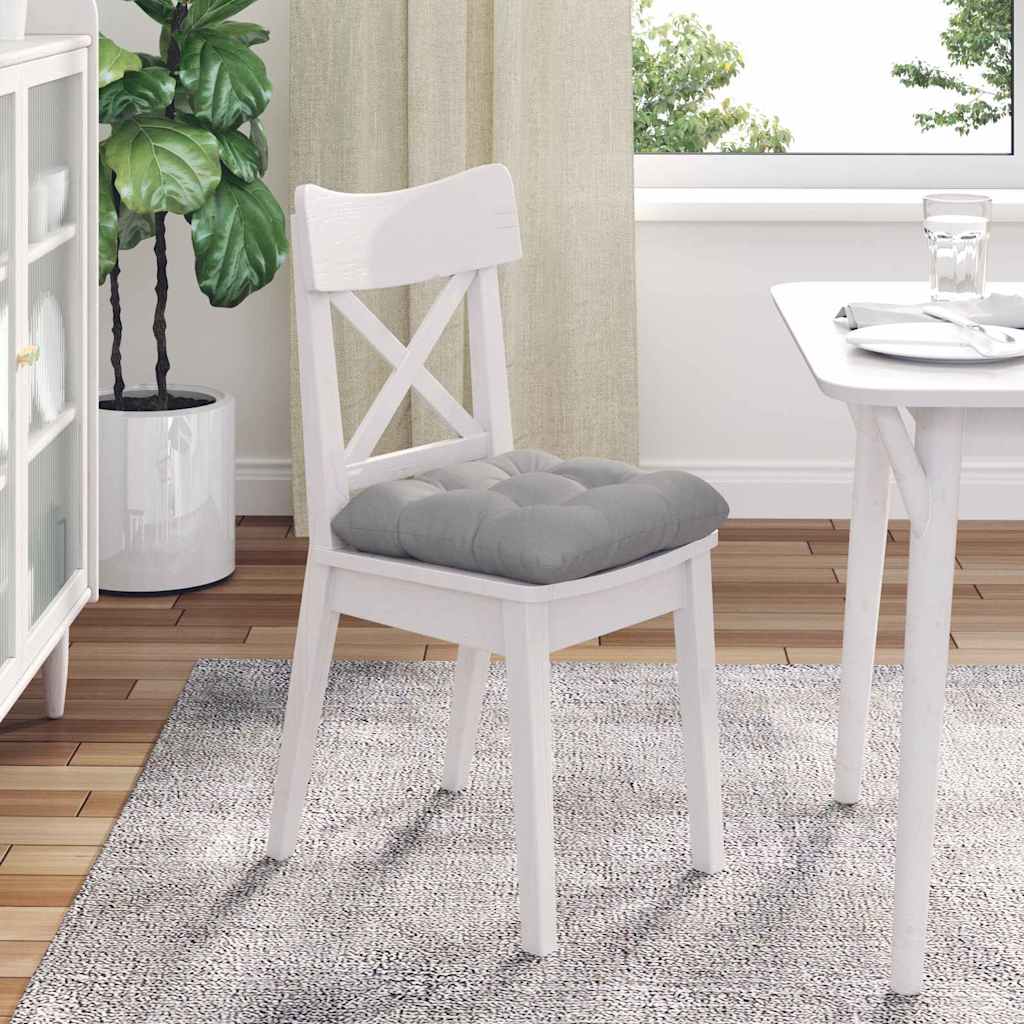 Cuscini per Seduta 4 pz Tessuto Grigio Nuvola 45 x 45 x 12 cm