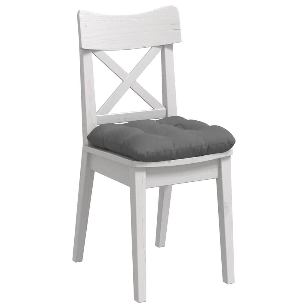 Cuscini per Seduta 4 pz Tessuto in Microfibra Grigio Scuro