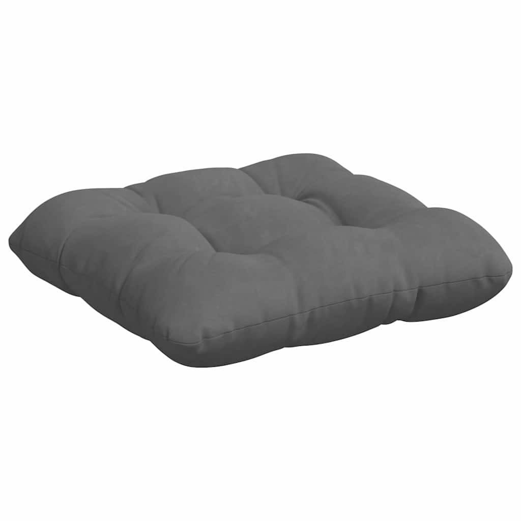 Cuscini per Seduta 4 pz Tessuto in Microfibra Grigio Scuro