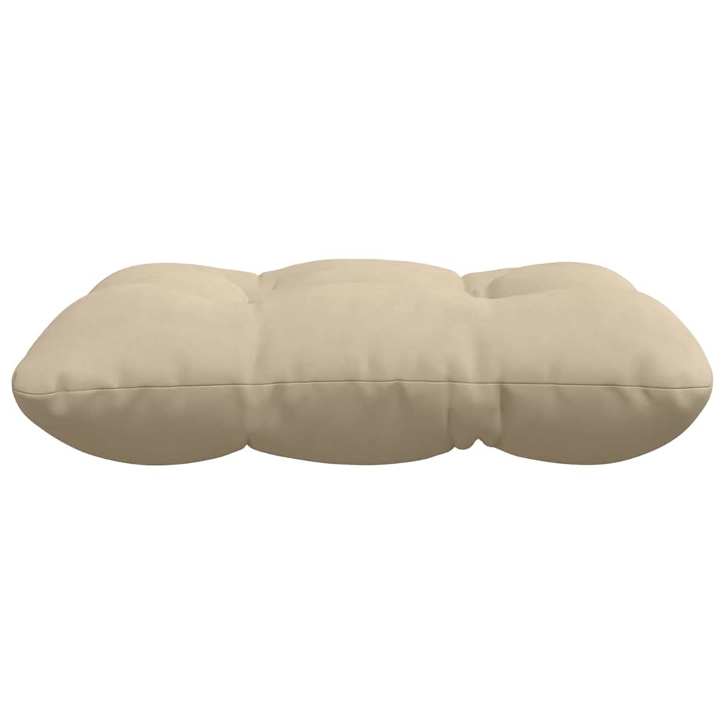 Cuscini per Seduta 4 pz Tessuto in Microfibra Crema 45 x 45 cm