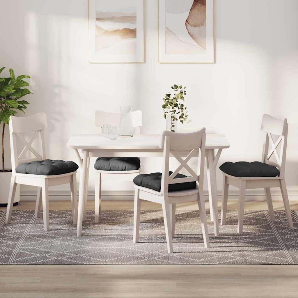 Cuscini per Seduta 4 pz Tessuto in Cords Grigio Scuro