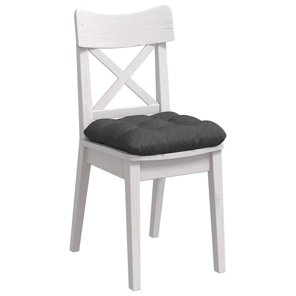 Cuscini per Seduta 4 pz Tessuto in Cords Grigio Scuro
