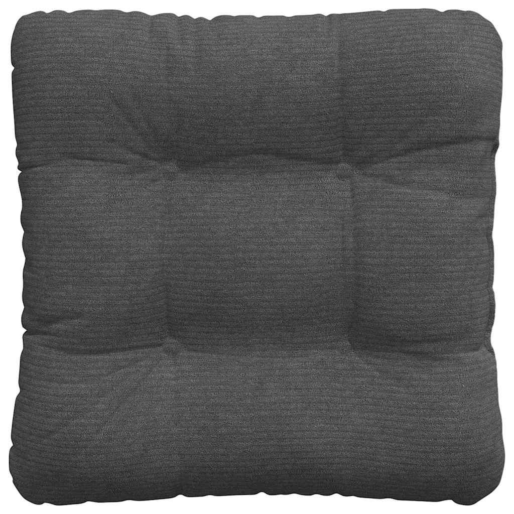 Cuscini per Seduta 4 pz Tessuto in Cords Grigio Scuro