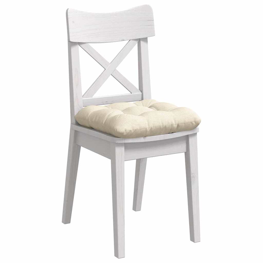 Cuscini per Seduta 4 pz Tessuto in Cords Crema 45 x 45 cm