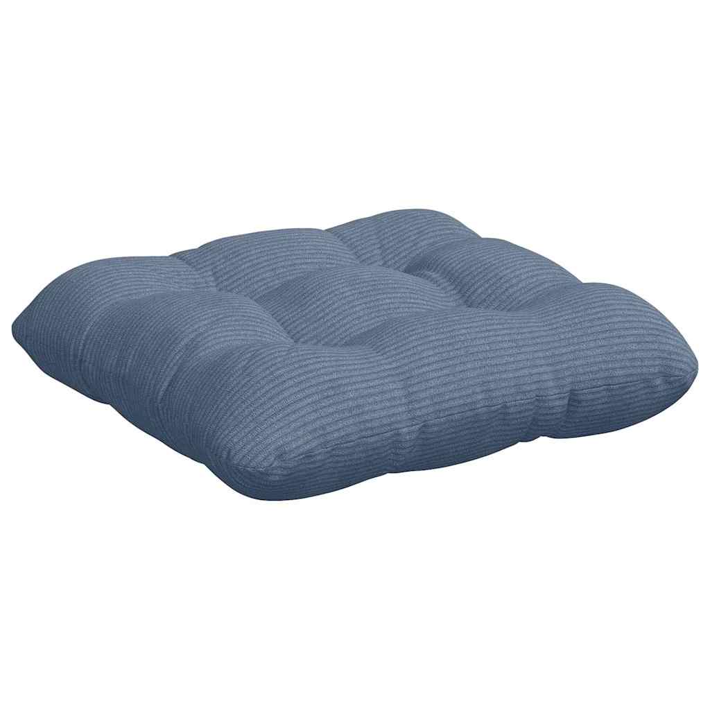 Cuscini per Seduta 4 pz Tessuto in Cords Blu 45 x 45 cm