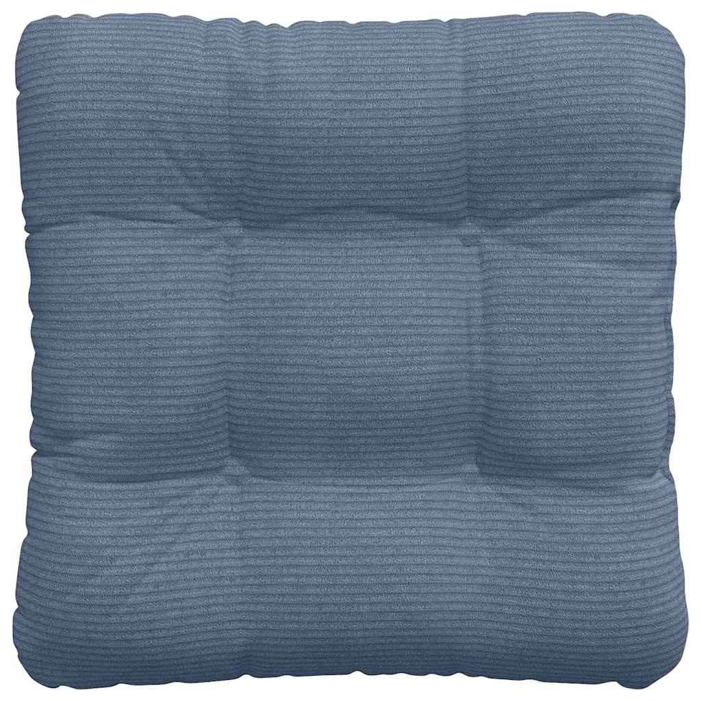 Cuscini per Seduta 4 pz Tessuto in Cords Blu 45 x 45 cm