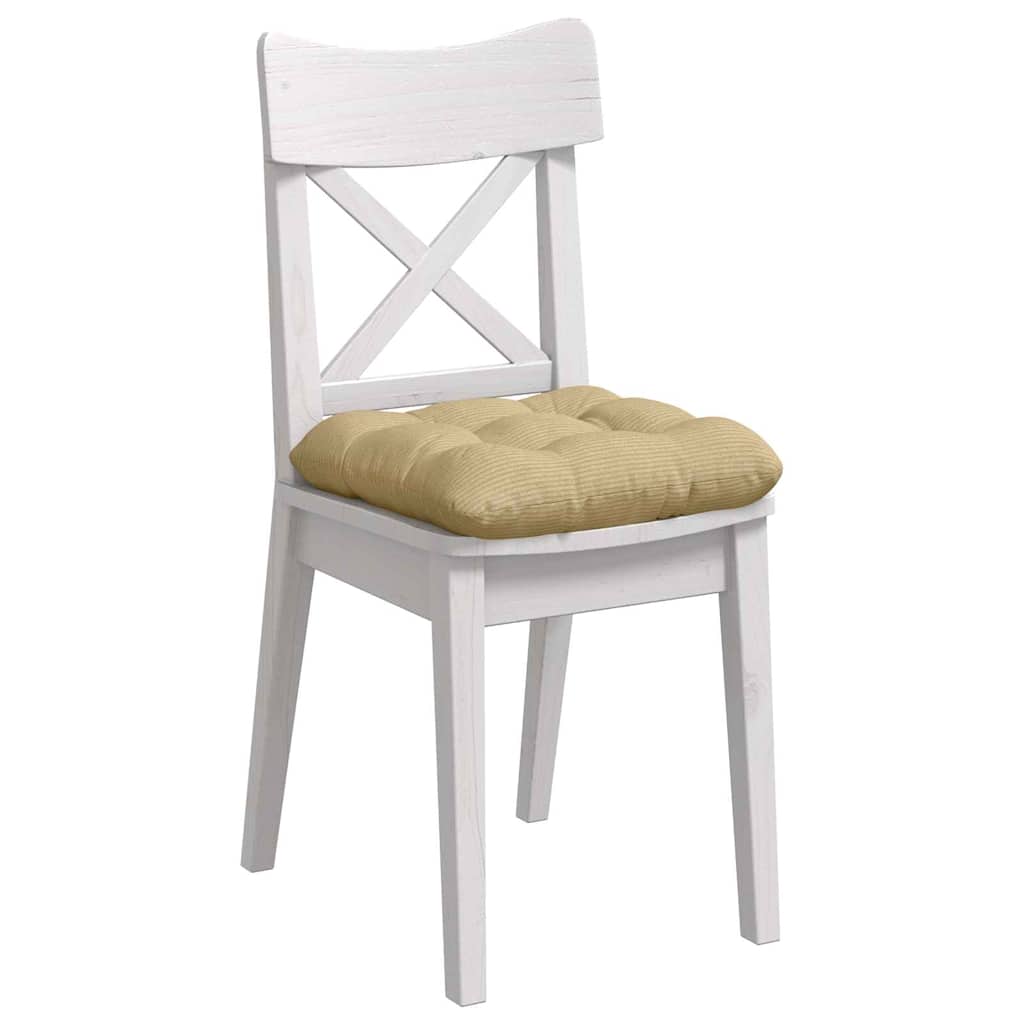 Cuscini per Seduta 4 pz Tessuto in Cords Grigio Verde