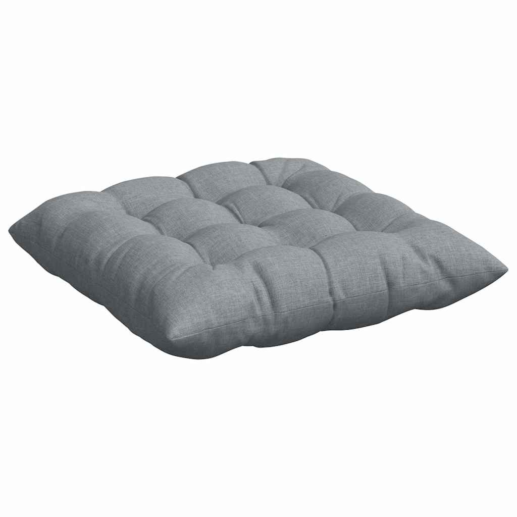 Cuscini per Seduta 4 pz Tessuto Grigio Chiaro 40 x 40 x 6 cm