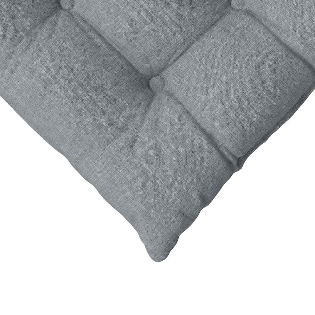 Cuscini per Seduta 4 pz Tessuto Grigio Chiaro 40 x 40 x 6 cm