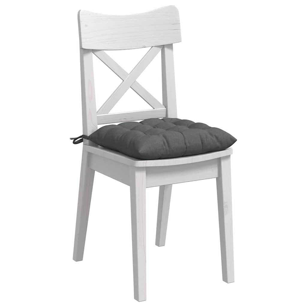 Cuscini per Seduta 4 pz Tessuto Grigio Scuro 40 x 40 x 6 cm