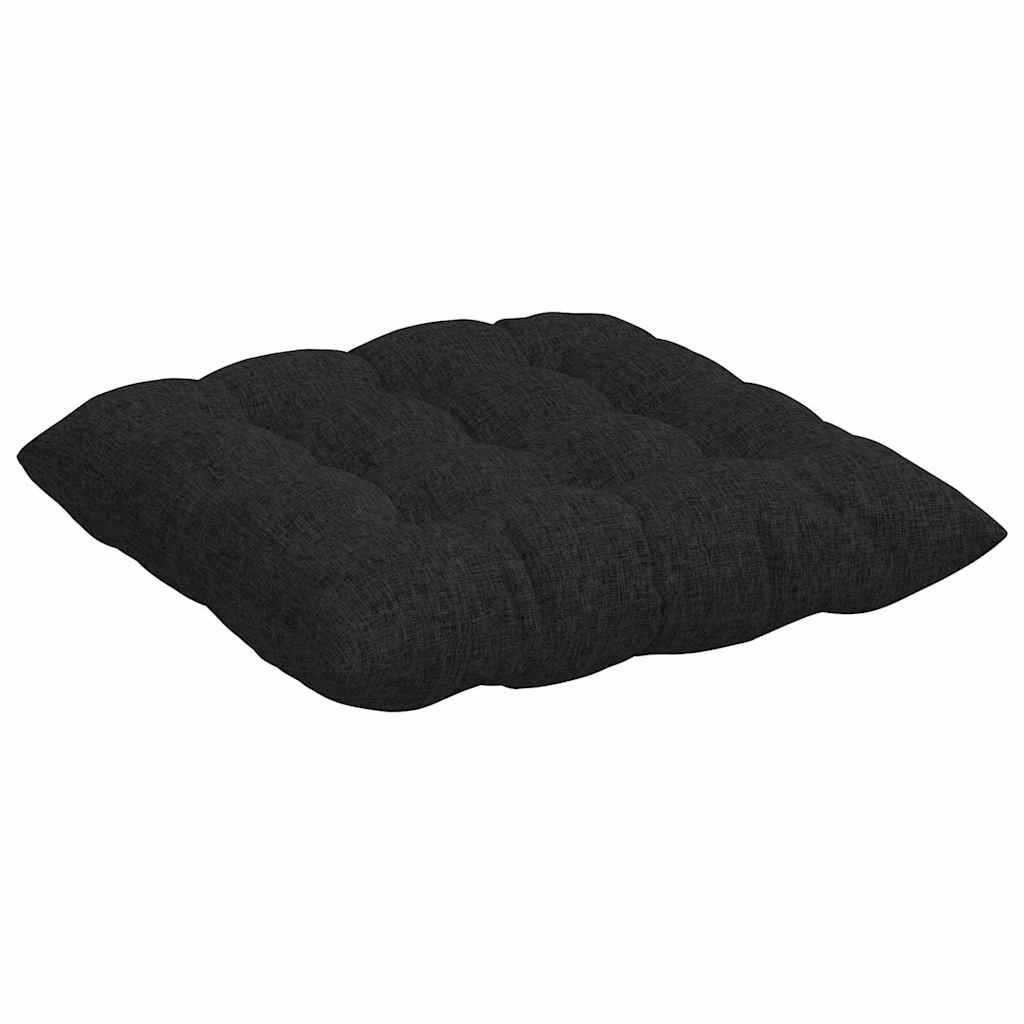 Cuscini per Seduta 4 pz Tessuto Nero 40 x 40 x 6 cm