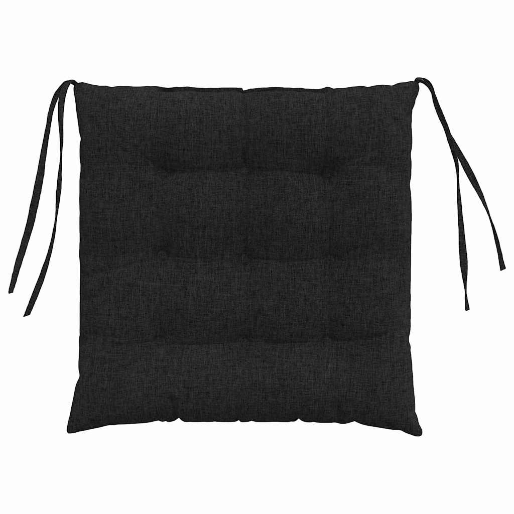 Cuscini per Seduta 4 pz Tessuto Nero 40 x 40 x 6 cm