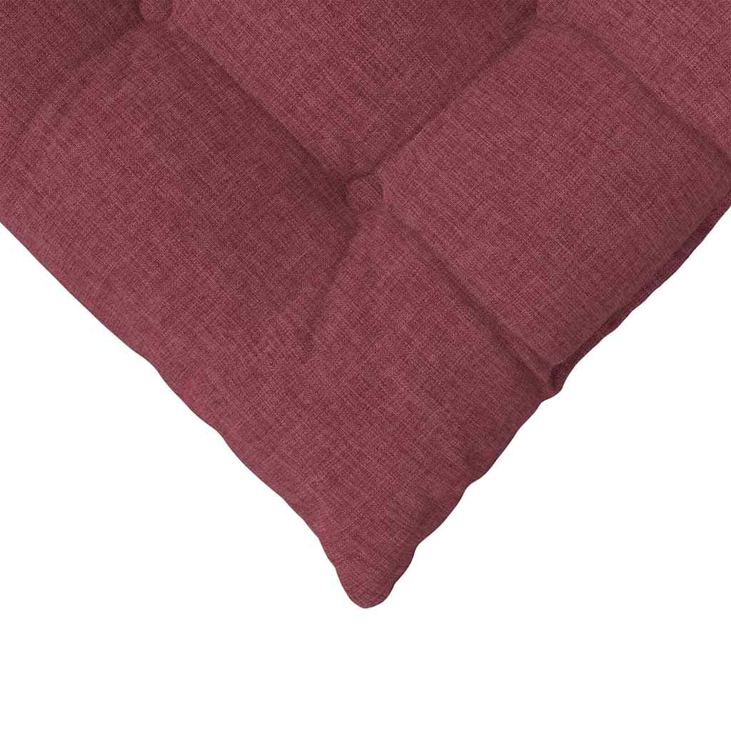 Cuscini per Seduta 4 pz Tessuto Rosso Vino 40 x 40 x 6 cm