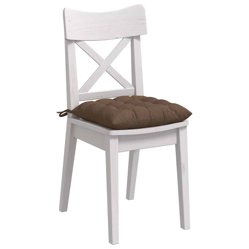 Cuscini per Seduta 4 pz Tessuto Marrone 40 x 40 x 6 cm