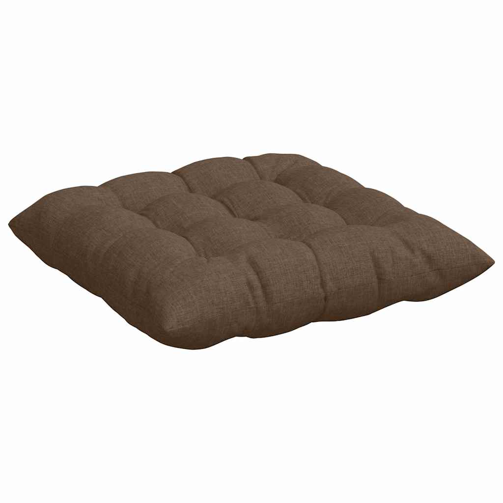 Cuscini per Seduta 4 pz Tessuto Marrone 40 x 40 x 6 cm