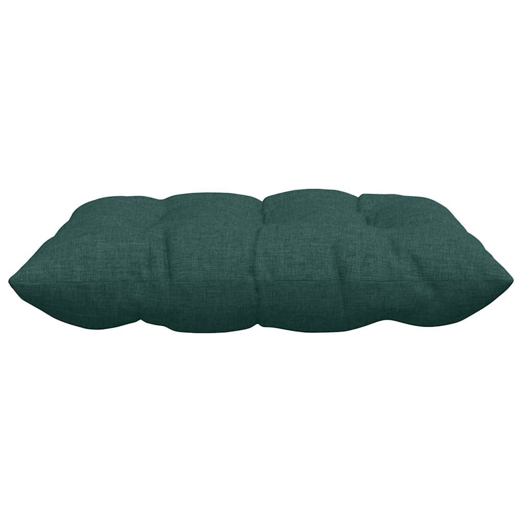 Cuscini per Seduta 4 pz Tessuto Verde Scuro 40 x 40 x 6 cm