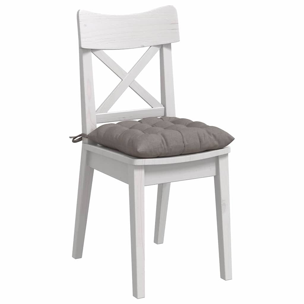 Cuscini per Seduta 4 pz Tessuto Tortora 40 x 40 x 6 cm
