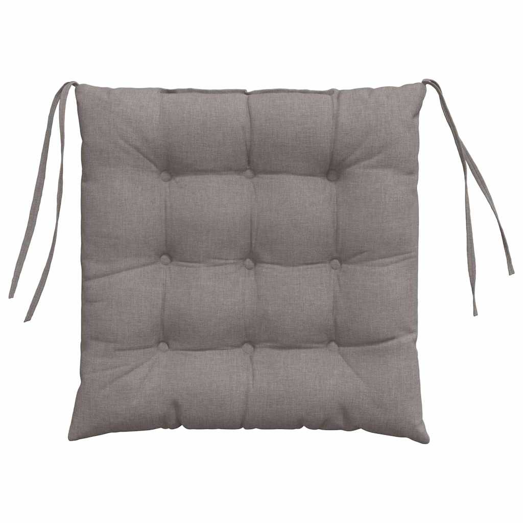 Cuscini per Seduta 4 pz Tessuto Tortora 40 x 40 x 6 cm