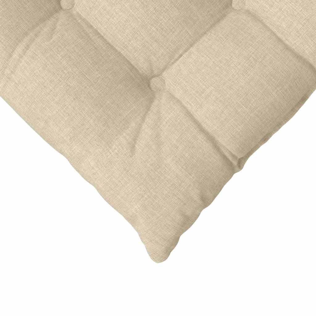 Cuscini per Seduta 4 pz Tessuto Crema 40 x 40 x 6 cm