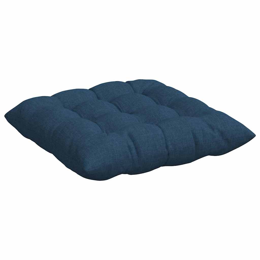 Cuscini per Seduta 4 pz Tessuto Blu 40 x 40 x 6 cm