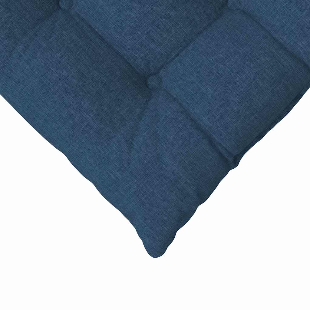 Cuscini per Seduta 4 pz Tessuto Blu 40 x 40 x 6 cm