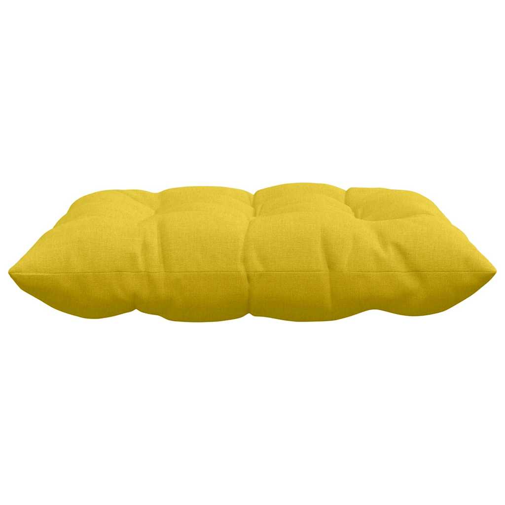 Cuscini per Seduta 4 pz Tessuto Giallo Chiaro 40 x 40 x 6 cm
