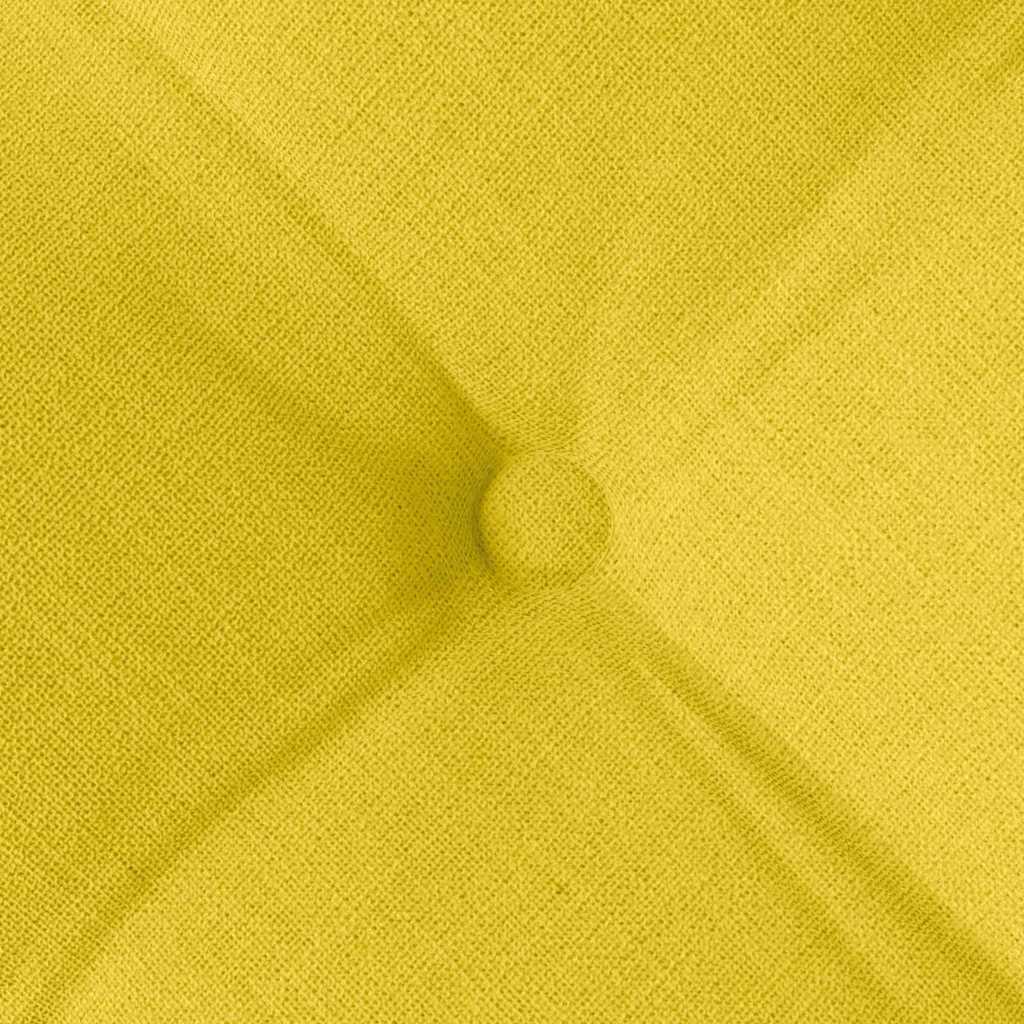 Cuscini per Seduta 4 pz Tessuto Giallo Chiaro 40 x 40 x 6 cm