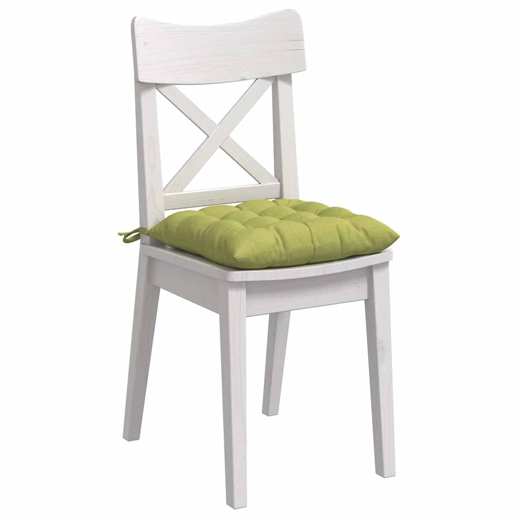 Cuscini per Seduta 4 pz Tessuto Verde chiaro 40 x 40 x 6 cm