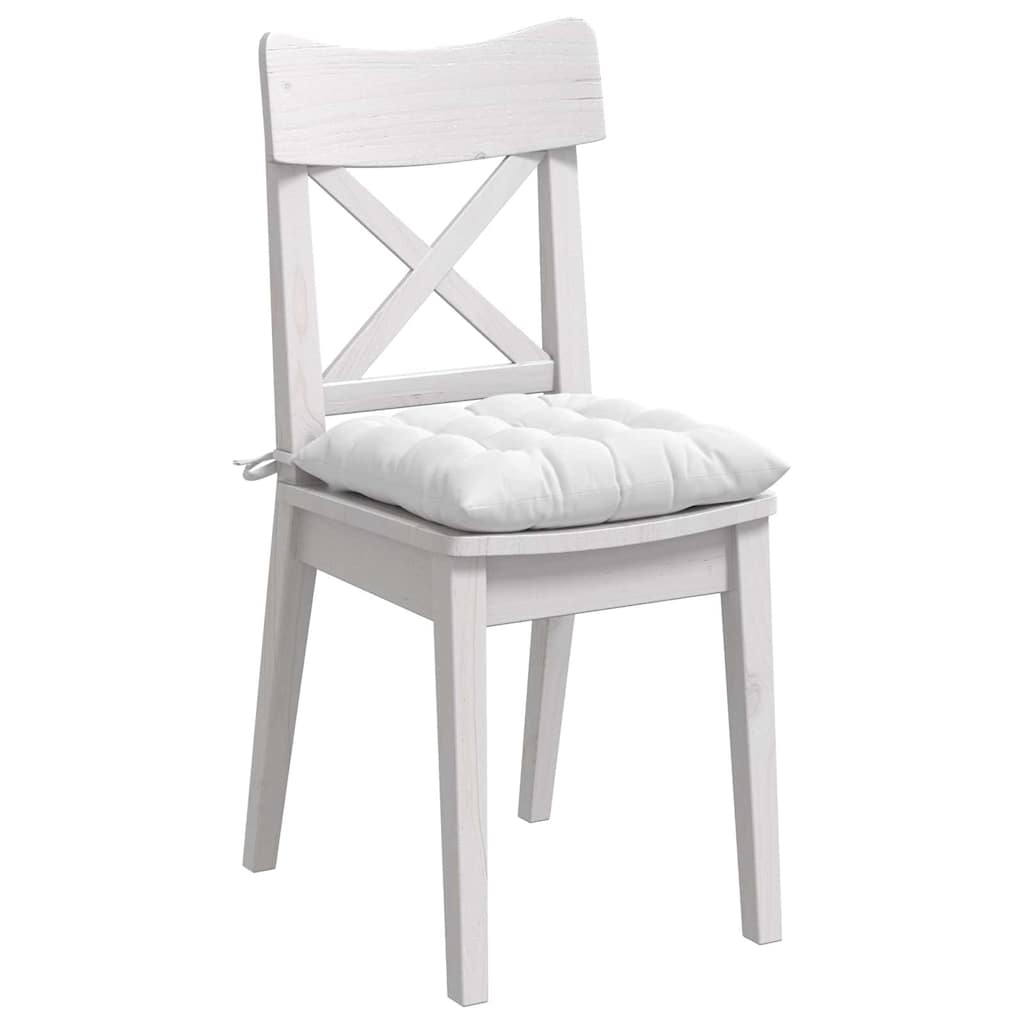 Cuscini per Seduta 4 pz Tessuto Bianco 40 x 40 x 6 cm