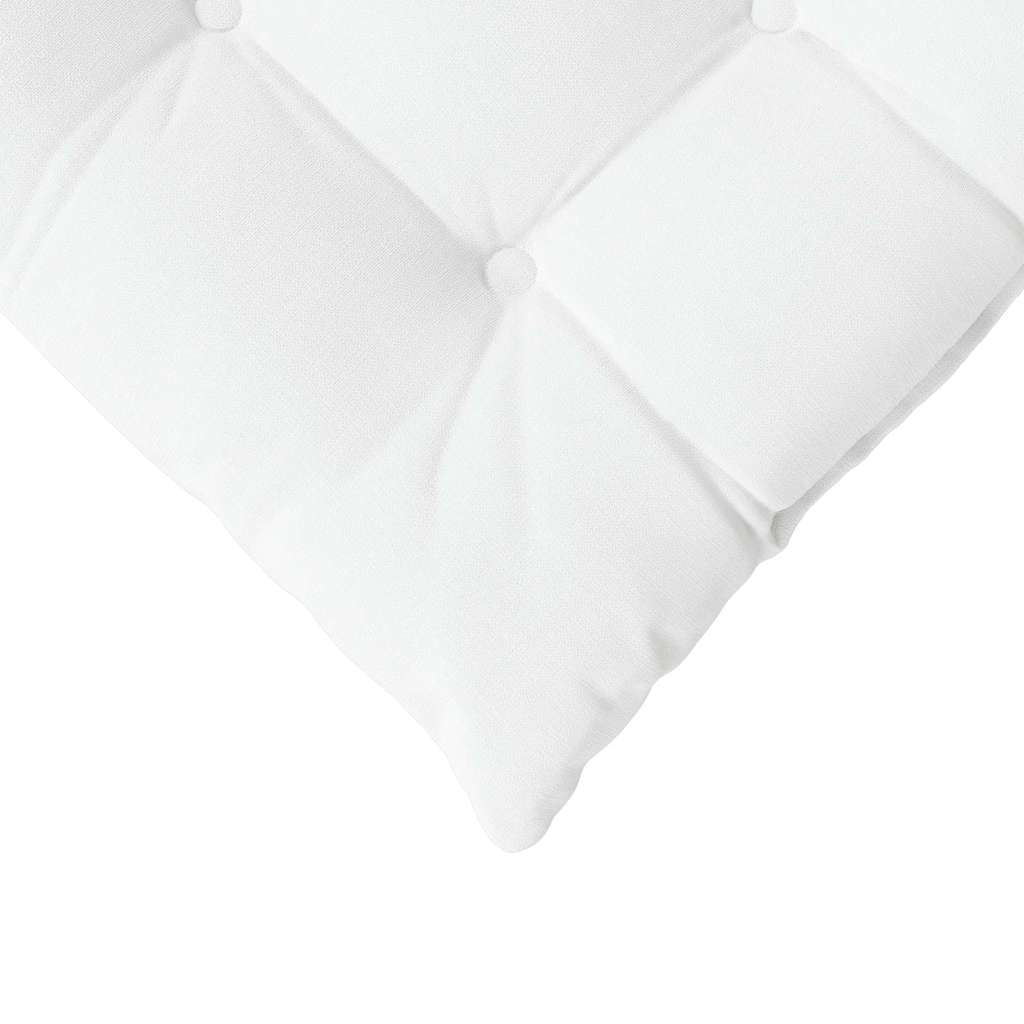 Cuscini per Seduta 4 pz Tessuto Bianco 40 x 40 x 6 cm