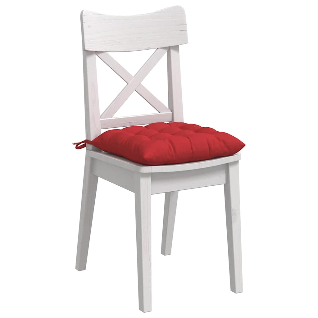 Cuscini per Seduta 4 pz Tessuto Rosso 40 x 40 x 6 cm