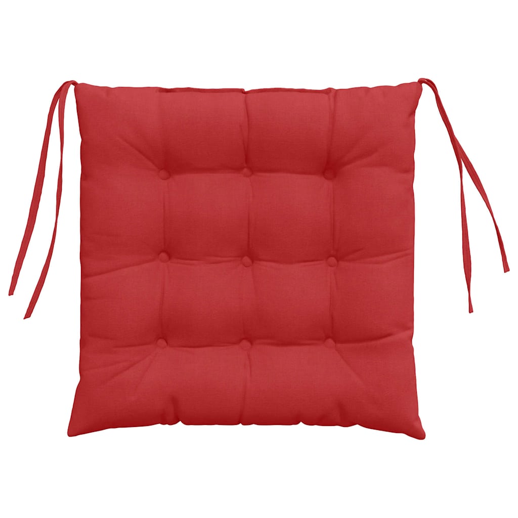Cuscini per Seduta 4 pz Tessuto Rosso 40 x 40 x 6 cm