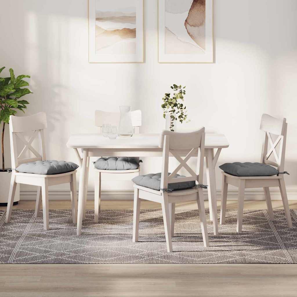 Cuscini per Seduta 4 pz Tessuto Grigio Nuvola 40 x 40 x 6 cm